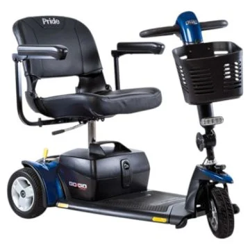 Blue 3-wheel electric scooter